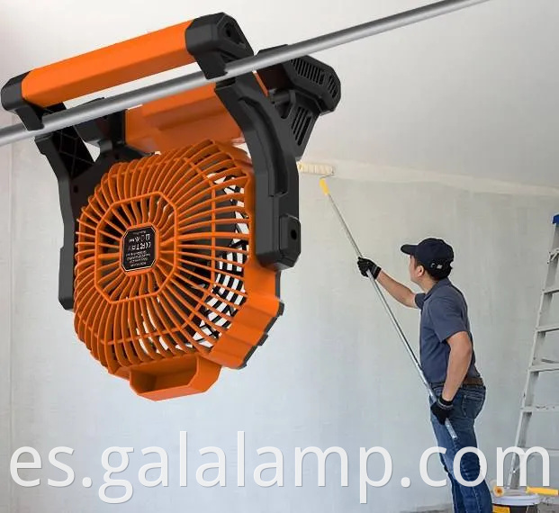 Soporte de luz LED y batería portátil minirecargable Carga de campamento Ventilador de piso solar